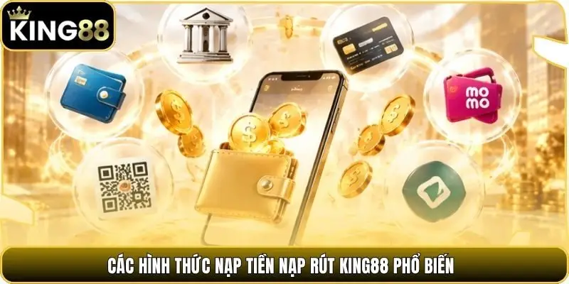 Các hình thức nạp tiền nạp rút king88 phổ biến